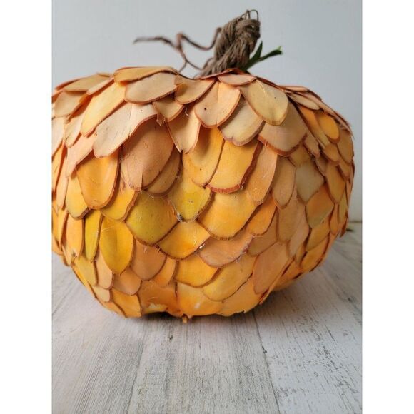 pumpkin large fall thanksgiving centerpiece Wood Halloween decor abstract - Picture 6 of 13